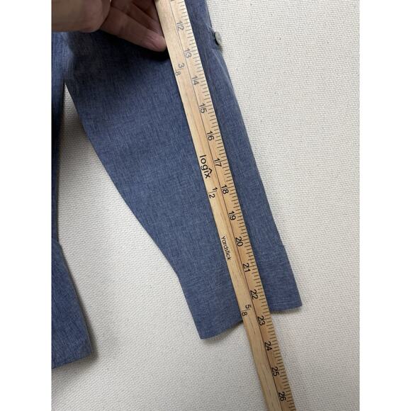 Lands' End Women's Button Up Shirt Sz M/P Stretch Pockets Denim Look - Picture 12 of 14